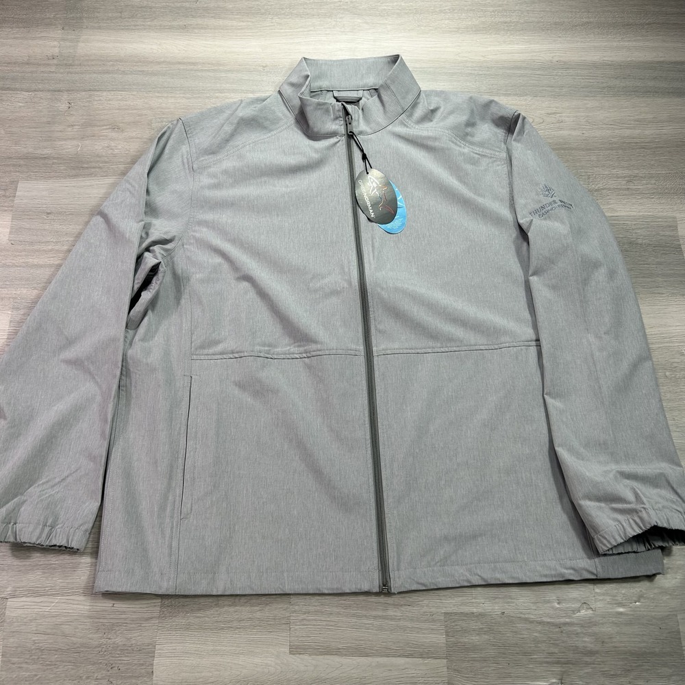 NEW Greg Norman Jacket Mens 2XL Full Zip Gray Golf Thunder Valley Casino Resort